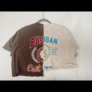 Cute mixed tee crop tee